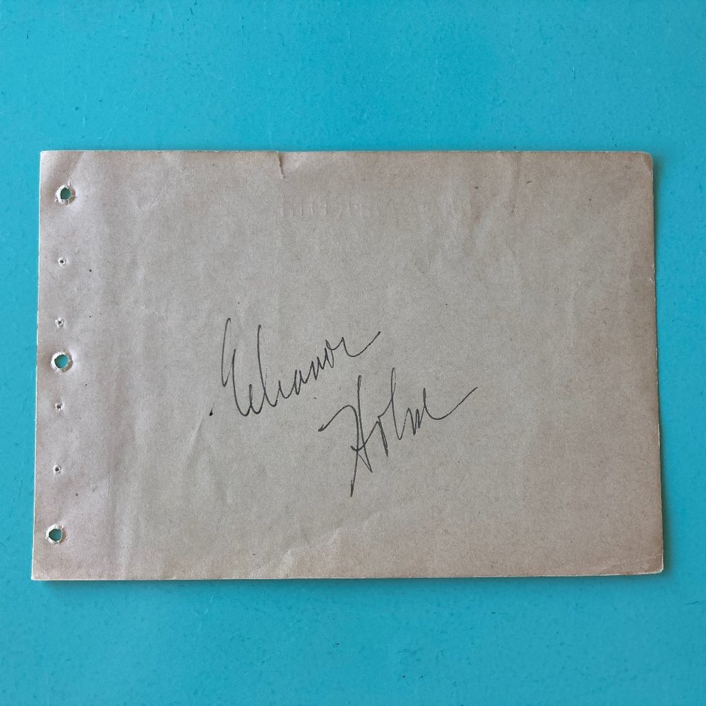 Nino Martini And Eleanor Holm Signed Autograph Page Two Sides Removed From Book